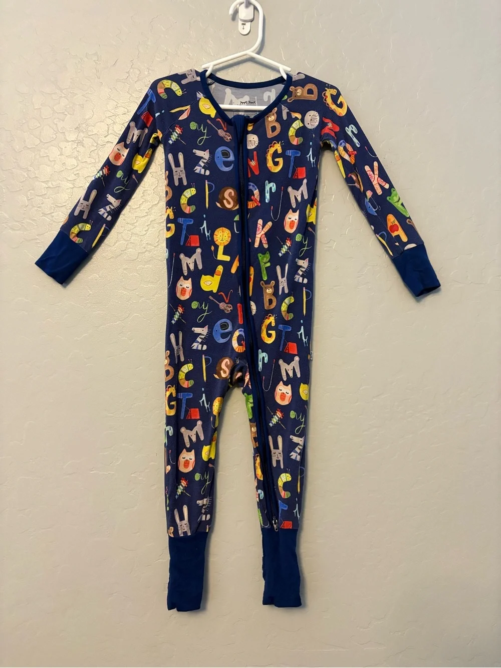 Little Sleepies alphabet friends bamboo convertible pajamas 18-24 months